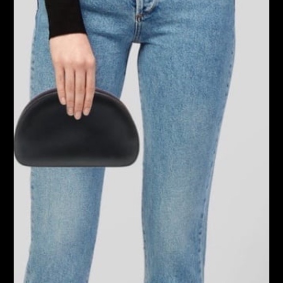 Gucci Blue Leather Clutch with red,white and blue ribbing - Picture 1 of 12